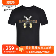 JEDOSS/爵迪斯男装夏季上logo烫钻短袖T恤珠地丝光棉修身001