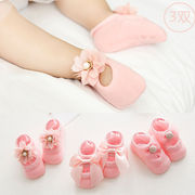 婴儿无骨袜新生儿宝宝地板，防滑船袜纯棉透气吸汗0-6-12个月地板袜