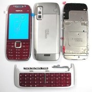 诺基亚NOKIA E75手机外壳 全套含键盘 小配件 红色