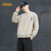 Jeep吉普卫衣男春秋款2024重磅外套潮高级感美式圆领男士卫衣
