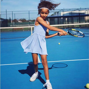 moditiger女孩儿童户外穿休闲运动健身打羽毛网球裙背心连衣短裙