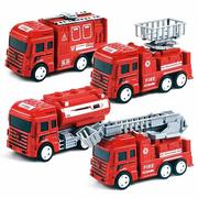消防车玩具惯性车模型合金车模型儿童合金玩具金属消防车车模型