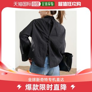 日本直邮framework女士，复古雪纺透视衬衫时尚背部，设计搭配百变