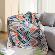 北欧简约风格毛线针织毯子办公室午睡盖毯空调薄毯波西米亚沙发毯