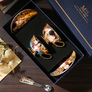 高档精致欧式骨瓷咖啡杯套装英式下午茶具高颜值陶瓷杯子礼盒