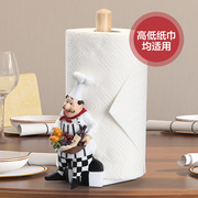 厨房纸巾架卷纸架子立式创意家用厨师餐厅免打孔欧式筒纸巾座纸架