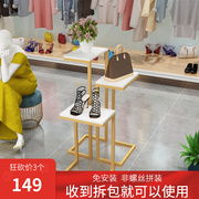 服装店展示架轻奢橱窗装饰陈列道具女装店鞋包免安装流水台展示台