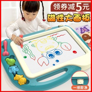 超大儿童画画板磁性写字板一岁宝宝彩色涂鸦画写板支架式家用