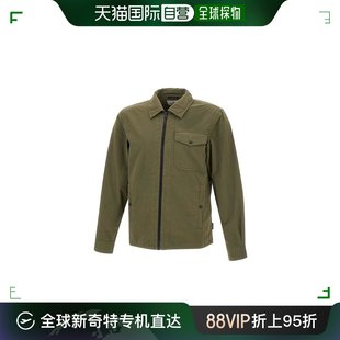 美国直邮woolrich男士外套夹克，男装拉链军绿色衬衫