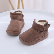 宝宝学步棉鞋防滑软底，1-4岁儿童雪地靴加绒，加厚中筒婴童小短靴冬