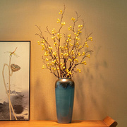 陶瓷大号花瓶新中式，客厅插花仿真花摆件，茶室玄关禅意装饰品