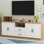 实木电视柜简约小户型白色，储物柜组合地柜高款卧室，电视柜现代简约