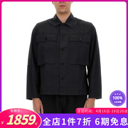 YMC男士时尚休闲军装大口袋长袖衬衣外套夹克上衣黑色SS24