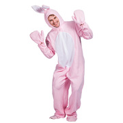 亚马逊跨境出口复活节兔子舞台装男女cos动物服装可爱粉色大兔子