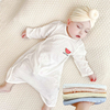 婴儿春夏季薄款睡袋男女童空调，房护肚连体衣，宝宝纯棉长袖开扣睡衣