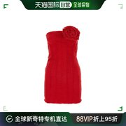 香港直邮Blumarine 蓝色情人 女士 红色弹力棉质迷你连衣裙 4J057