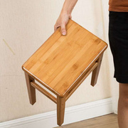 楠竹小凳子实木小板凳餐桌凳，大方餐凳时尚矮凳小方木凳非塑料方凳