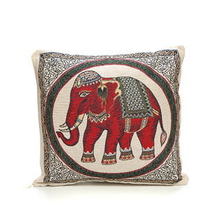 东南亚民族风复古大象抱枕双面图案靠垫床头靠背刺绣沙发靠枕抱枕