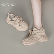 卡迪娜运动休闲鞋，时尚平跟厚底，老爹鞋kwc230101
