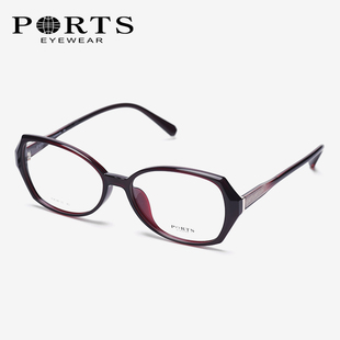 ports宝姿小脸型板材，镜框女大框，文艺复古近视眼镜架舒适pof24105