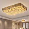 客厅水晶吸顶灯后现代轻奢圆形，餐厅高档酒店别墅大长方形大厅灯具