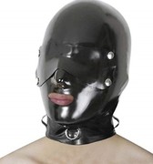 乳胶面具 乳胶衣头套 开眼嘴鼻孔 乳胶衣面具 可拆卸眼罩
