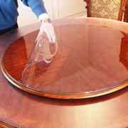 圆桌圆形桌布防水防油pvc保护垫桌面保护膜，135cm软垫耐热防烫家用