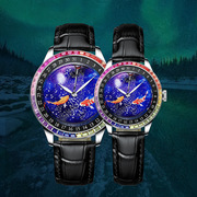 精利情侣款手表锦鲤系列情侣手表机械表防水夜光手表