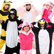 儿童演出卡通动物睡衣小蜜蜂企鹅黑粉皮杰猪装扮成人年会表演服装
