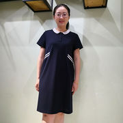 韫yun欧根纱领女连衣裙，2023夏季显瘦中长款针织短袖裙子大码