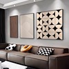 客厅装饰画抽象黑白灰创意，组合沙发背景墙壁画现代极，简约意式挂画