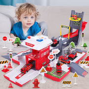 变形车玩具卡车大号儿童货柜车可变形警车男孩合金汽车工程车巴士