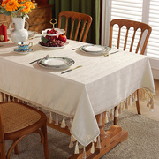 美式餐桌桌布轻奢高级感会议西餐厅复古防尘长方形，茶几布台布(布台布)定制
