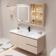 浴室柜组合卫生间轻奢智能一体，盆定制洗手脸盆，柜洗漱台现代简约