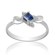 贵菲尔  925银天然蓝宝石戒指  L043