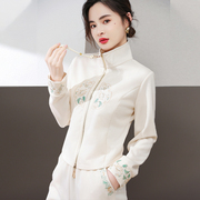 新中式国风套装女2024女装，春款休闲学院风春季刺绣时尚两件套