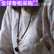 高档日本印度小叶紫檀佛珠，手串108颗6mm手链女款念珠高油高密