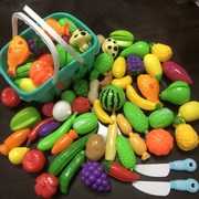 儿童启蒙宝宝过家家玩具仿真水果，蔬菜切切乐早教认知益智3-6周岁