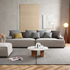 北欧现代简约意式极简布艺沙发，科技布客厅(布客厅)可拆洗转角整装组合家具