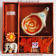 泰国莲花丝绸香薰礼盒线香，大象香熏蜡烛，套装盒旅游纪念品