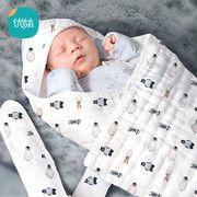 初生婴儿包被夏季薄款新生儿用品，小被子宝宝，必备襁褓纯棉纱布抱被