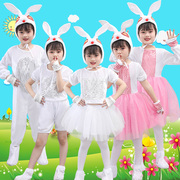 六一儿童小兔子演出服小白兔动物，表演服幼儿园兔子，舞蹈服纱裙演出