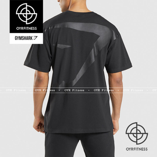 GYMSHARK SHARKHEAD T-SHIRT男子运动健身短袖T恤 宽松宽大版