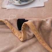 床单水晶绒农村炕毯加绒床盖花边款毛毯床垫绒冬季保暖双两面用