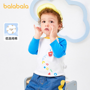 巴拉巴拉男童t恤宝宝秋装婴儿长袖上衣打底衫亲肤舒适可爱洋气萌