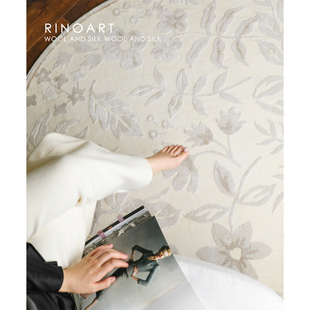 若奈地毯“+Silk真丝”水洗地毯系列!立体浮雕圆形客厅卧室床边毯