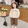 女童春装套装2024韩版洋气儿童娃娃衫女宝宝春秋款时髦两件套