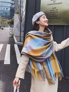 冬天格子围巾披肩两用加厚超大保暖女士秋冬季2020年冬季高档韩版