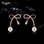 法国Eternelle轻奢高级耳环小众设计小香风蝴蝶结耳饰新年礼物