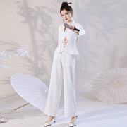 国风新中式高端刺绣时尚，白领职业套装两件套
